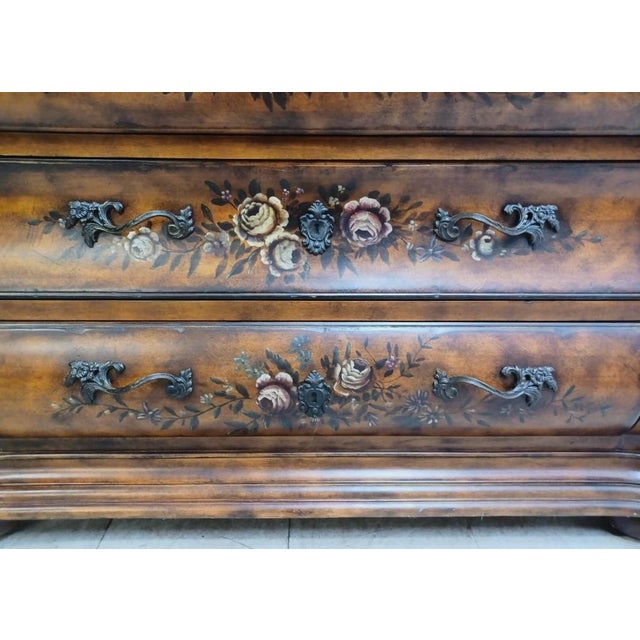 1990s 1990s Ethan Allen Legacy French Country Bombay Server Console Dresser Paint Decorated For Sale - Image 5 of 12