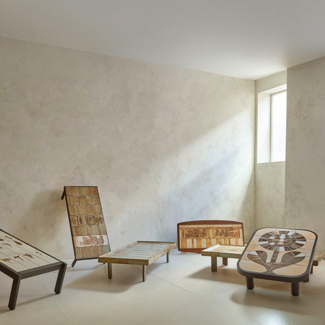 French Garrigue Ceramic Tile Coffee Table by Roger Capron, 1960s For Sale - Image 9 of 13