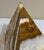1980s Large 7” Banded Calcite Stone Pyramid Display Object Feng Shui For Sale - Image 5 of 12