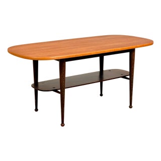 Coffee Table in Teak and Oak, 1950s For Sale