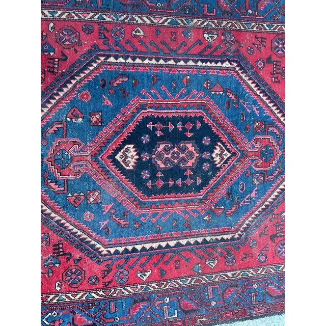 Vintage Distressed Hamadan Rug, 1950s For Sale - Image 4 of 18