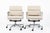 Mid-Century Modern Eames for Herman Miller Office Chairs in Schumacher Vegan Suede, Cream Tan For Sale - Image 3 of 12