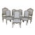 Carved Italian-Made Louis XV Style Paint Decorated Dining Chairs - Set of 8 For Sale