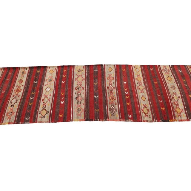 Mid 20th Century Vintage Turkish Kilim Runner For Sale - Image 4 of 7
