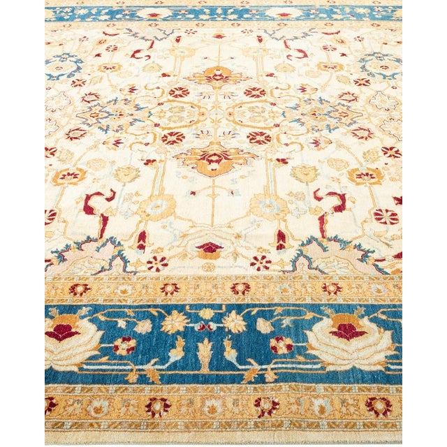 Solo Rugs Mogul, One-of-a-Kind Hand-Knotted Area Rug in Ivory, 8' 1" x 9' 9" For Sale - Image 4 of 8