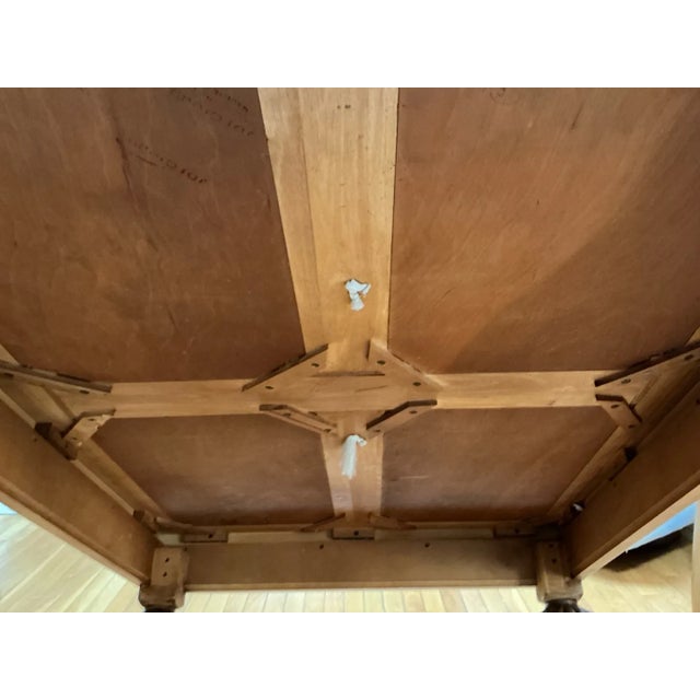 Vintage Indonesian Hand-Carved Wood Coffee Table With Floral Cross Motif For Sale - Image 11 of 11