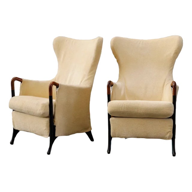 Set of Wing Armchairs by Umberto Asnago for Giorgetti For Sale