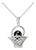 Late 20th Century 14K White Gold Black Pearl Diamond Basket Charm Pendant For Sale