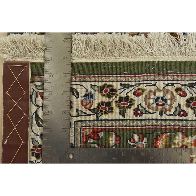 Sarouk Runner 2’4” X 11’6” Green Wool Traditional Hand-Knotted Oriental Rug For Sale - Image 14 of 14