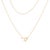 Contemporary 10K Yellow Gold Plated .925 Sterling Silver 1/10 Cttw Miracle Set Round Diamond Heart Shape 18" Pendant Necklace (K-L Color, I2-I3 Clarity) For Sale - Image 3 of 5