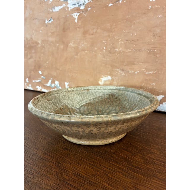 Vintage Green Studio Ceramic Pottery Bowl For Sale In New York - Image 6 of 11