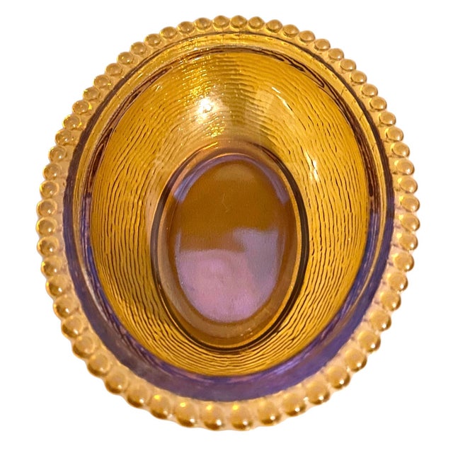 Amber Vintage Indiana Glass Amber Gold Hen on a Nest Covered Dish For Sale - Image 8 of 10