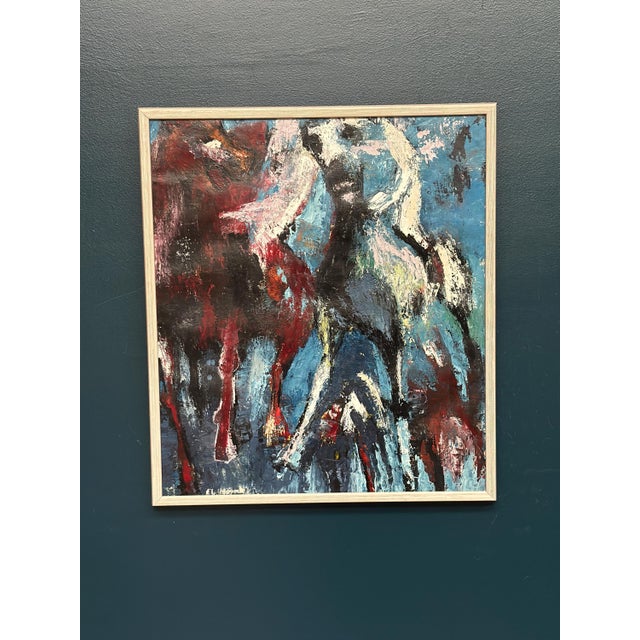 E. L. Höglund, Häst, 1950s, Oil Painting on Canvas, Framed For Sale - Image 7 of 18