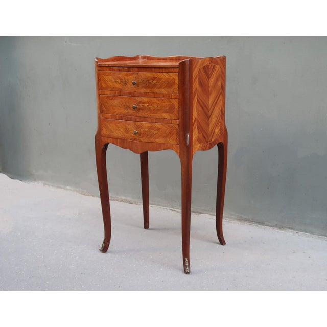 French Antique Louis XV Style Side Table Nightstand For Sale - Image 11 of 11