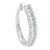 Contemporary 10K White Gold Diamond Hoop Earrings (3/4 cttw, I-J Color, I2-I3 Clarity) For Sale - Image 3 of 6