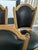 Black Set of 6 Antique 19th Century French Louis XVI Giltwood & Black Leather Dining Chairs For Sale - Image 8 of 13