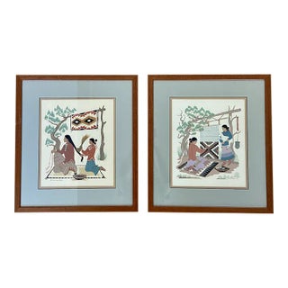 Vintage Harrison Begay Silk Screen Prints - Set of 2 For Sale