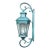 Monumental Coach Style Brass & Bronze Wall Lantern With Verdigris Finish . For Sale