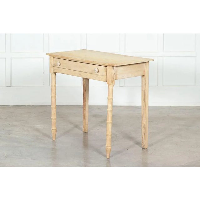 circa 1830 Regency English Stripped Pine Faux Bamboo Writing Table W85 x D46 x H75 cm