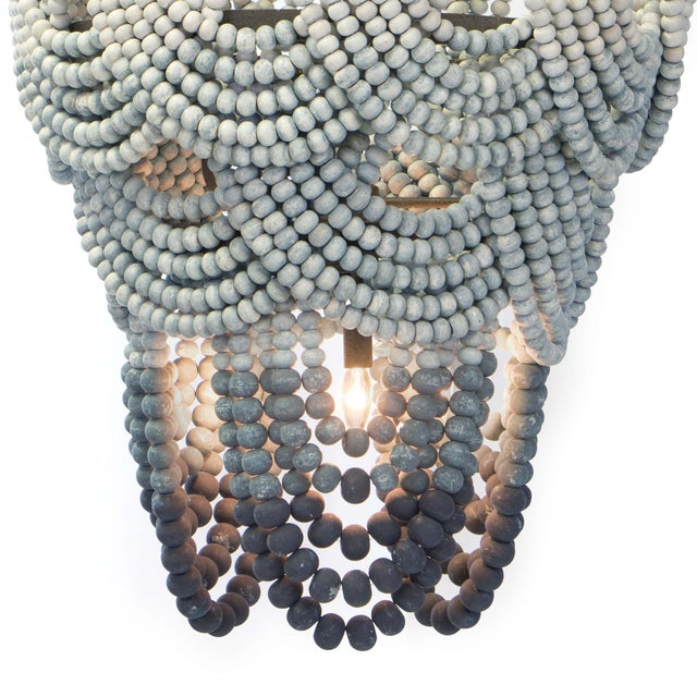 2020s Regina Andrew Ombre Wood Bead Chandelier For Sale - Image 5 of 7