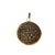 Striking shipwreck treasure coin pendant encased in solid 10K yellow gold, showcasing historic maritime detailing on both...