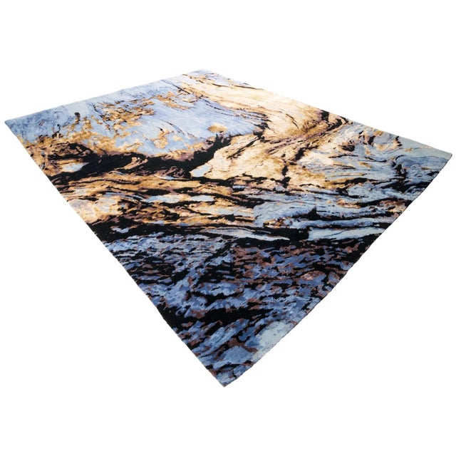 Glacial Haven – Hand-Knotted Wool & Viscose Rug (8x10 ft) Luxury Area Rug Inspired by Himalayan Glaciers | Artisan-Made |...