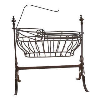 Empire Cradle in Wrought Iron For Sale