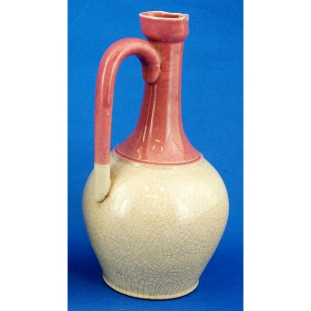 19th Century Art Nouveau Majolica Ceramic Jugs attributed to Sarreguemines or Lunéville, France, Set of 3 For Sale - Image 6 of 18