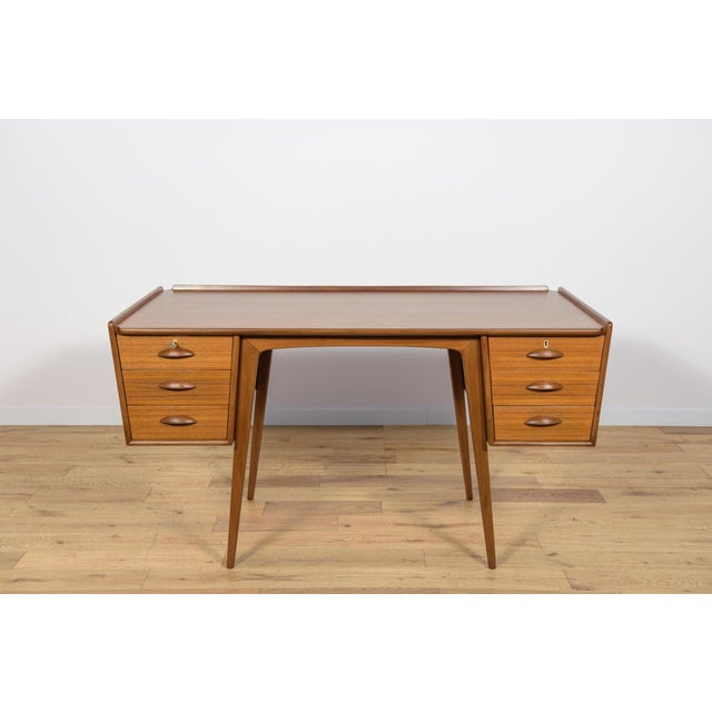 Mid-Century Modern Mid-Century Teak Desk by Svante Skogh for Ab Möbelfabriken Balder, Sweden, 1950s For Sale - Image 3 of 18