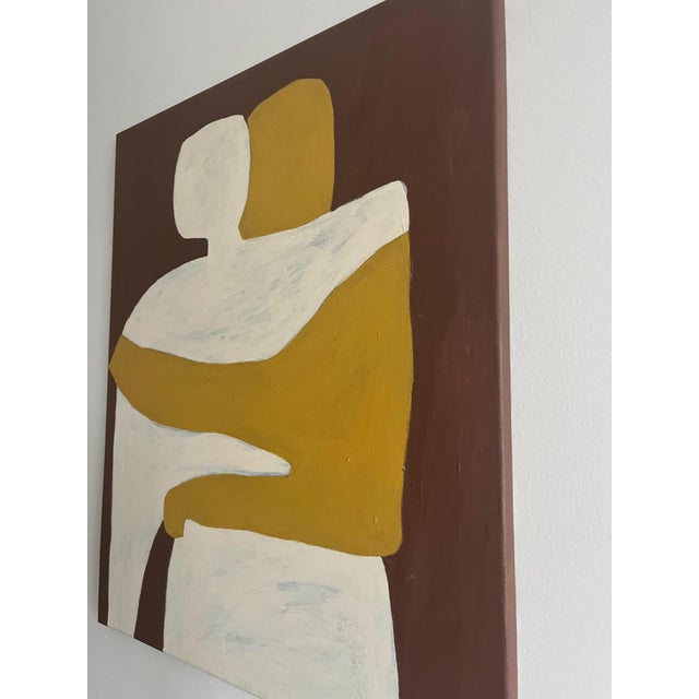 Textile Bodasca, Couple Can I Hold You Ochre-Beige Version, 2026, Acrylic and Canvas For Sale - Image 7 of 12