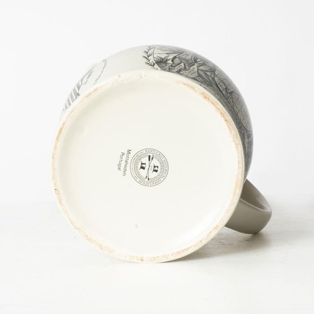 Vintage Mottahedeh Nantucket Historical Association Creamware Pitcher For Sale - Image 6 of 6