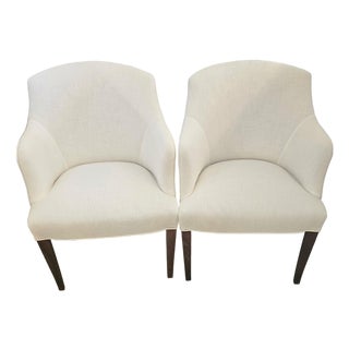 Newly Upholstered 1940s Tailored French Club Lounge Chairs -a Pair For Sale