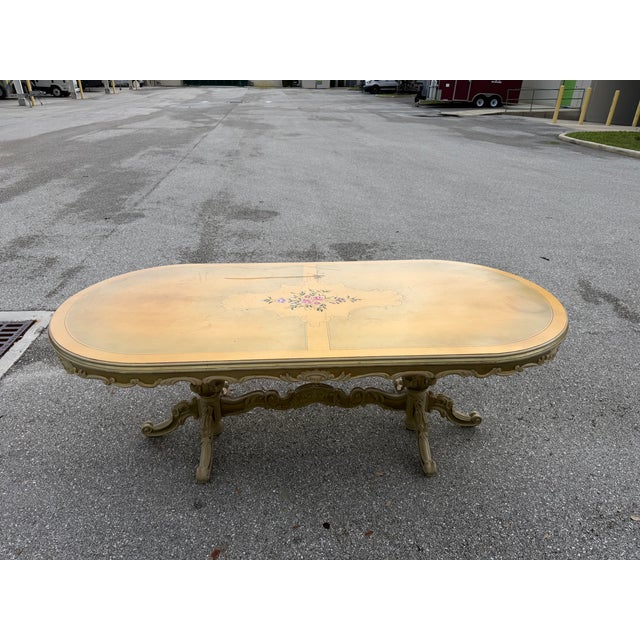 Gold 1970s Italian Baroque Gold Beech Dining Table – 1 Piece For Sale - Image 8 of 15