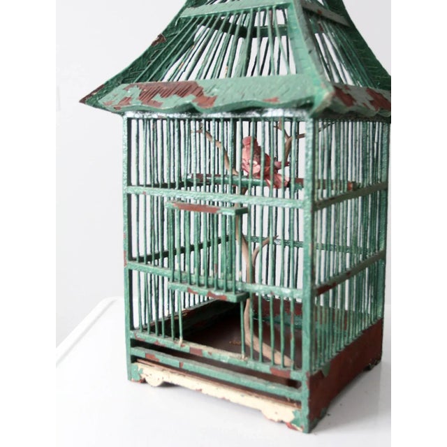 Antique Wooden Bird Cage For Sale - Image 10 of 13