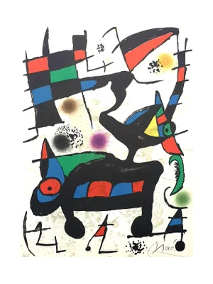 Joan Miro - Abstract Composition - Original Handsigned Lithograph 1973