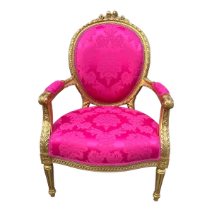 1960s Louis XV Style Gold Gilt Parlor Armchair