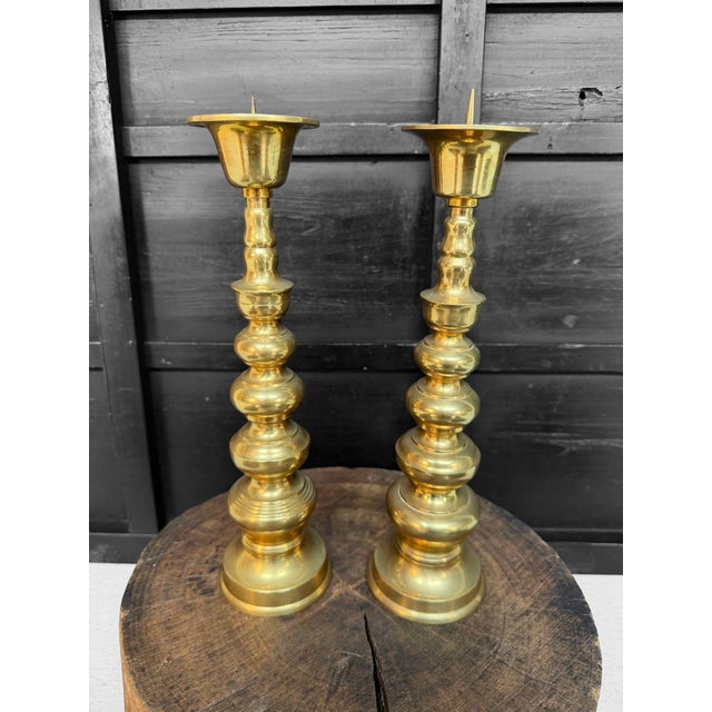 Japanese Shinto Altar Candlesticks, 1950s, Set of 2 For Sale - Image 6 of 10
