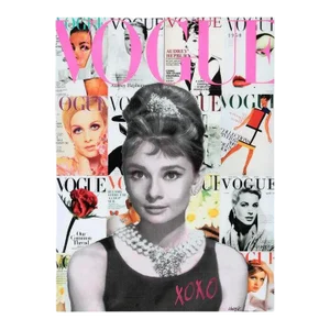 2022 "Art of Class" Colorful Pop Art Resin Collage Portrait of Audrey Hepburn by Jim Hudek