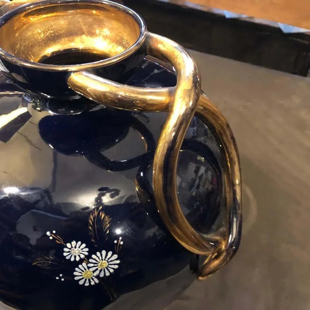 1960s Large Italian Mid-Century Modern Saca Ceramic Vase For Sale - Image 9 of 13