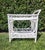 Shabby Chic Mid Century Fiddlehead White Rattan Bar Cart For Sale - Image 3 of 10