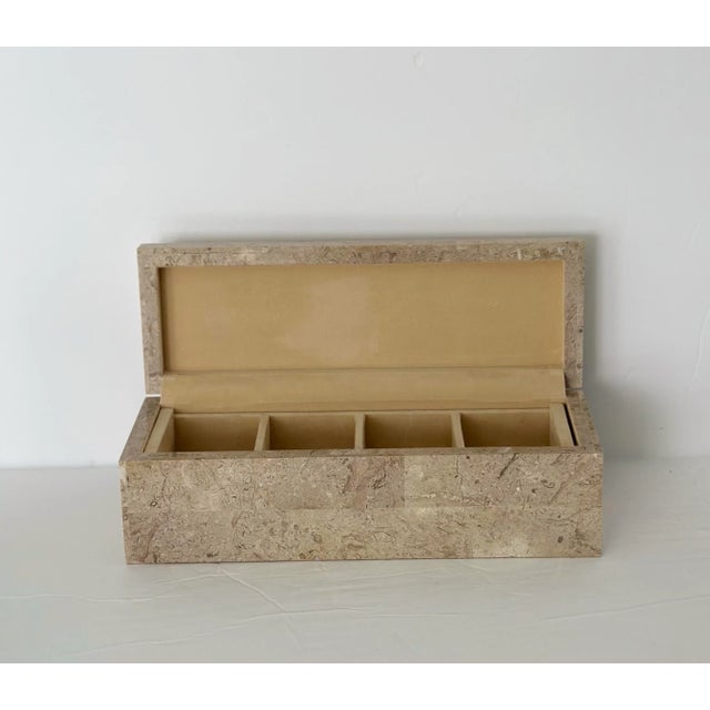 1980s Tavola Oggetti Rectangular Marble Jewelry Box For Sale In Detroit - Image 6 of 8