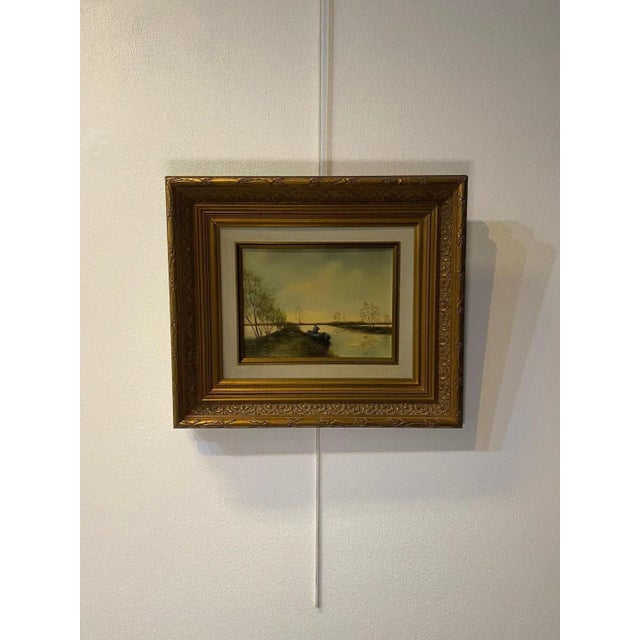 Hendrik Breedveld, The Fisherman's Boat, Oil on Wood For Sale - Image 4 of 9