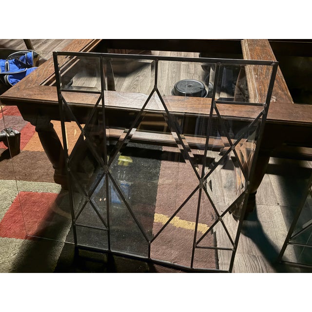 Mid-Century Modern Mid-Century Coffee Table With Removable Lead Tudor Glass Cames For Sale - Image 3 of 7