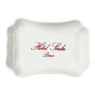Vintage Hotel Scribe Paris Limoges Porcelain Ashtray Dish France For Sale