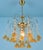 1960s Vintage Gold Rain Chandelier with Crystals and Handmade Murano Glass Flowers, Italy, 1966 For Sale - Image 5 of 18