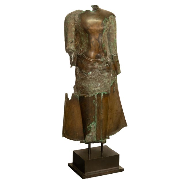 Asian Large Ancient 16thC Thai Ayutthaya Bronze & Copper Buddha Sculpture Statue 1550 For Sale - Image 3 of 16
