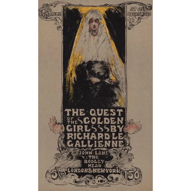 Ethel Reed, The Quest of the Golden Girl from Les Maîtres de L'Affiche, 1897, Original Lithograph For Sale - Image 3 of 13