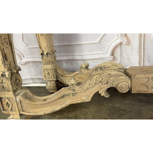 French Provincial Pair of French Baroque Louis XIV Style Console Tables For Sale - Image 3 of 18