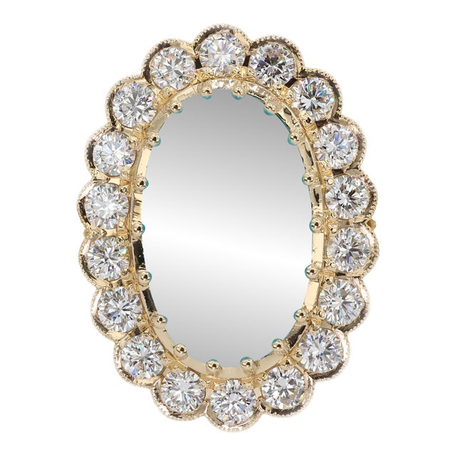 Persian Turquoise Diamond Ring Women Size 7 18k Yellow Gold Glam Luxe, Size 7 For Sale