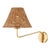 Mitzi Issa 1-Light Portable Plug In Wall Sconce with Rattan Shade, Aged Brass For Sale